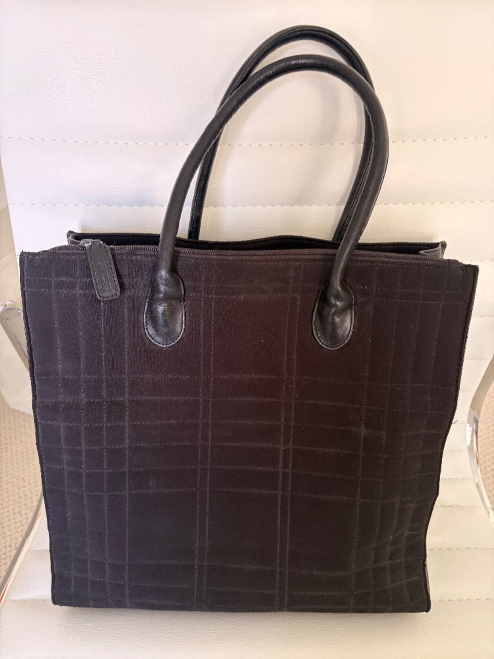 Talbots nylon & leather tote bag